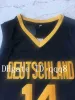 最高品質の1つのDirk nowitzkジャージDeutschlandドイツカレッジバスケットボール100％Stiched Size s-xxxl