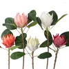 Decorative Flowers Aqumotic 20" 1pc Realistic Protea Plants Artificial Decora Wedding Party Summer Decoration Winter Beautiful Bloom Flower