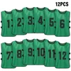 Guanti sportivi 6 12 pezzi Pinnies da calcio per adulti Maglie da squadra di calcio ad asciugatura rapida Allenamento con bavaglini numerati Gilet da allenamento 231202