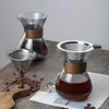 Kaffekrukor randig potten handbryggt glasdelning barista verktyg kaffebyggande tea kapptillbehör vattenkokare kantan 231201