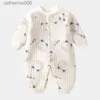 Giyim Setleri Bebek Kız Giysileri Yenidoğan% 100 Pamuklu Uzun Kollu Bodysuits Yeni doğmuş Babyl231202 için tek parça örgü tulumlar