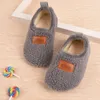 Slipper Winter Children Cashmere Slippers Kids Soft Warm Sock Floor Shoes Boys Rubber Soles Non-slip Cotton Slippers Indoor Home Shoes 231201