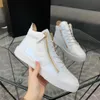 New Famous Brand High Top Kriss Sneakers Shoes Man Zip Fastening Sides Gold-tone Hardware Suede & Leather Trainers Men Casual Walking Hiking Shoe EU38-45 With Box