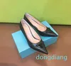 Abendschuhe für Damen, Partykleid, Pumps, niedriger Absatz, echtes Leder, klassischer Stil, sexy High Heels, spitzer Zehenbereich