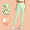 Pantalones activos Otoño Invierno cintura alta Yoga superelástico sin vergüenza línea Push Up cálido Slim forma física deporte Fitness para mujeres