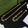 Kvinnors armband halsband gyllene smycken set designer örhängen stud armband älskar hoop öron kedja halsband g lyx damer fest gåva med ruta 23122bdd