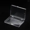 Nail Art Kits Box Manicure Sheet Storage False Organizer Tips Display Container Transparent Square Flip