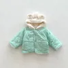 재킷 2023 겨울 베이비 코트 0-3 년 출생 한 소년 소녀 긴 소매 후드 모직 재킷 양털 두껍게 따뜻한 겉옷의 옷