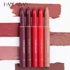 Lip Pencils Handaiyan 12 Pcs Matte À Prova D 'Água Veludo Nu Batom Lápis Sexy Vermelho Marrom Pigmentos Maquiagem Longa Duração Profissional 231202