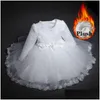 Girls Dresses Girl Princess Dress 1 Year Baby Baptism Banquet Clothes Spring And Autumn Long Sleeve Lace New Party Kids Drop Delivery Dhdxb