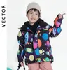 Skiing Suits VECTOR Ski Professional Childrens Jacket Pants Warm Waterproof Boys Girls Outdoor Snowboarding Winter Kids Set 231202