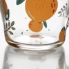 Verres à vin en verre à haute teneur en Borosilicate, tasse résistante à la température de 400ML, imprimé de fruits Orange, créatif, pour la maison, café et lait