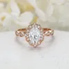 CXSJEREMY OVAL CUT 6 8MM 1 5CT MOISSANITE LING RING 14K 585 ROED GOLD BANDEN