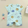 Set di abbigliamento Estate Tuta da bambino a maniche corte Neonato Ragazzi Ragazze Pagliaccetto Tuta da bambino Abbigliamento per bambini Abbigliamento per bambiniL231202