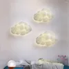 Applique nordique Imitation soie nuage Led créatif enfants chambre lampes de chevet enfants maison déco applique luminaire E27