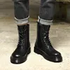 Boots Stylish Mens Winter 2023 Lace-Up Male Motocross Comfortable For Men Business Motorcycle