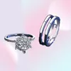 Модные 100% стерлингового серебра 925 пробы, 2 цвета, муассановые обручальные кольца для женщин, элегантные ювелирные изделия для вечеринок, Fine Cluster4268860