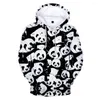 Hoodies dos homens bonito panda 3d impresso moletom com capuz homens mulheres pulôver streetwear outono crianças com capuz tops casuais meninos meninas roupas animais