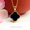 Nouveau collier Van Clover Fashion Classic Natural ONYX CLOVER PENDANT Collier Jade Jewelery Ladies cadeau