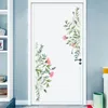 Autocollants muraux amovibles en forme de feuilles de fleurs, pour porte de maison, chambre à coucher, fenêtre de salle de bains, verre, autocollants décoratifs imperméables