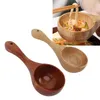 Spoons Household 2Pcs Wooden Soup Ladles Odorless Solid Wood Spoon Long Handle Serving Ladle For Home Kitchen Tools