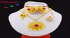 2017 Ethiopian Jewelry Set 24k Gold Color Crystal Necklacependanthair Chainearringring Middle Easter Habesha Wedding Set J19074635644