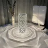 Decoratieve Rose Rystal bureaulamp met aanraakbediening 16 kleur verstelbare LED-nachtverlichting gebruikt voor woonkamerfeesten diner kerstcadeaus 231202