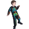 Halloween Costume Neutral Children's Color Skeleton One-Piece Costume Theme Party Campus Aktivitet Spela kostym