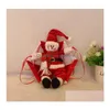 ドールズクリスマスペンダントかわいいサンタクロースドアハンギングドールストラップおもちゃおもちゃ雪だるまパラシュートドロップデリバリーおもちゃ贈り物人形AC DH4KK