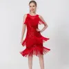 Sukienki swobodne przyjęcie mody sukienki wieczorne cekinowe szatę Tassels Letnia kobieta taniec scena eleganckie eleganckie ubrania vestidos