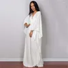 Maillots de bain pour femmes Robe longue grecque Tunique à manches chauve-souris Tunique de plage Cover-ups Porter des vêtements de plage Kaftan Maxi