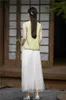 Abbigliamento etnico Gilet primaverile estivo di fascia alta Top in stile cinese Abiti Zen retrò Ricamo floreale Elegante donna S-XXL