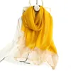 Scarves 2024 Scarf Women's Thin Nail Bead Solid Shawl Gold Silk Spring And Autumn