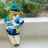 Down Coat Winter Cartoon Dinosaur Printed Jacket Children's Outwear Boys Children Baseball Girls Clothing Overcoat Kids Clothes 231202