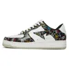 designer skor sneakers lyxiga casual skor sta sk8 kvinna män platta-forme färg camo combo svart Medicom Toy Camo Black Italy Gray Green Lace Up Leather Trainers US11