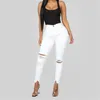 Women's Jeans Black and white ripped jeans for women slim denim casual pencil shape pants fashion women's clothing S3XL drop shipp 231201