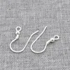 Boucles d'oreilles à tige en argent Sterling 925, 10 paires, crochets en fil d'oreille enroulé avec perles pour la fabrication de bijoux