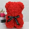 Dekorativa blommor kransar romantiska valentiner dagkrypande evig blomma rose björn julklapp kram bröllop dekoration 231202