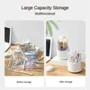 Storage Boxes Dustproof Desktop Bucket 360 Degree Rotating Base Rotary Cylinder Beveled Entry 7-compartment Bathroom Supplies