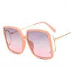 Sunglasses Model Show Women European American Square Shape UV Protection Woman Sun Glasses Stylish Female Eyewear