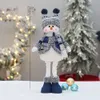 Новая синяя растягивающаяся кукла-снеговик Лэй Фэн, шляпа, тканевая кукла-снеговик, украшение для окна