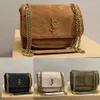 10A Messenger Bag Bags Fashion Fashion Bag Leather Leather Lady Y Type Quilted Lattice Cains Flap Hand Handbag Bag Bag Suede Niki Corduroy