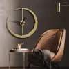 壁時計審美的メカニズム時計工業用ゴールドダイニングルームスタイリッシュな時計クリエイティブクォーツオロロギDaパレットデコラリオン