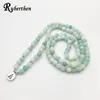 Ruberthen 2017 Nuovo design Ab amazonite Mala Beads Bracciale Trendy Yoga Collana Bracciale in pietra naturale fatto a mano di alta qualità J1907340s