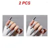 Faux ongles 1/2pcs manucure patch nail art autocollant adhésif amélioration bande imperméable complète
