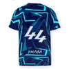 Herren-T-Shirts 2023/2024, neues F1-Formel-1-Rennteam, Polyester für Lewis Hamilton, 44, weiches Freizeit-dünnes Hemd, Neuheit, trendig, Ie8e