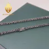 Fabrikspris 6mm 316L Rostfritt stål CZ -halsband 5A+CZ Diamond Hip Hop Tennis Chain