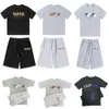 T-shirts pour hommes Trapstar Survêtements Designer Lettre d'impression Noir Blanc Gris Arc-en-ciel Couleur Sports d'été Mode Coton Costume S-XL