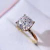 Cushion Cut 3Ct VVS Engagement Diamond 14K Moissanite Ring