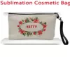 Sublimatie Linnen Make-up Tas Gunst DIY Blanco Portemonnee Potlood Zakken Warmteoverdracht Coating Opbergzakje Kerstcadeau WHT02283466695